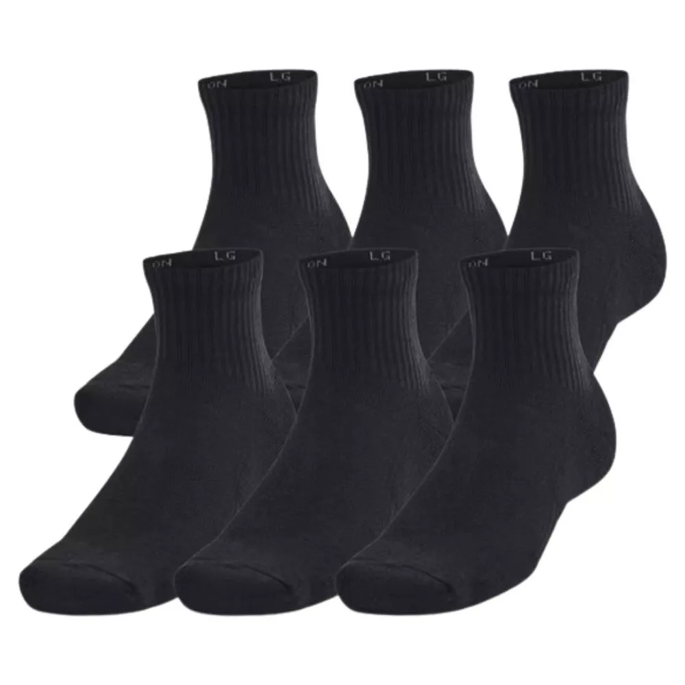 under-armour-unisex-ua-training-cotton-quarter-socks-6-pack Under Armour Unisex UA Training Cotton Quarter Socks (6-Pack)