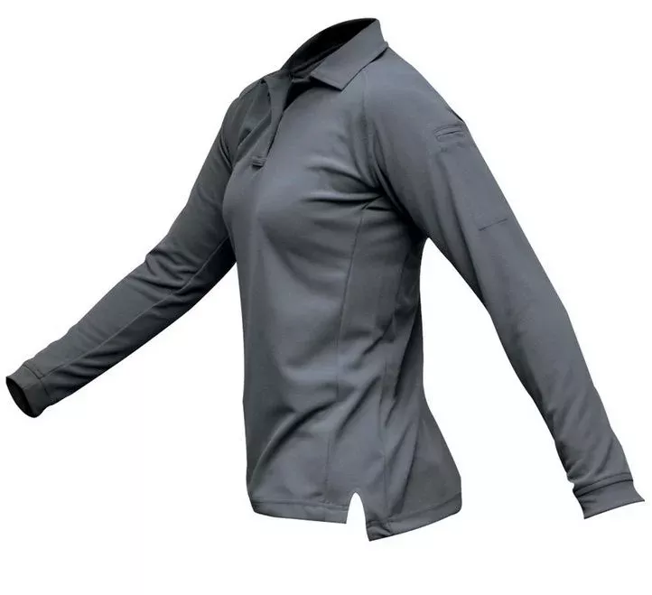 vertx-coldblack-women-s-long-sleeve-polo-grey-medium Vertx ColdBlack Women’s Long Sleeve Polo Grey | Medium