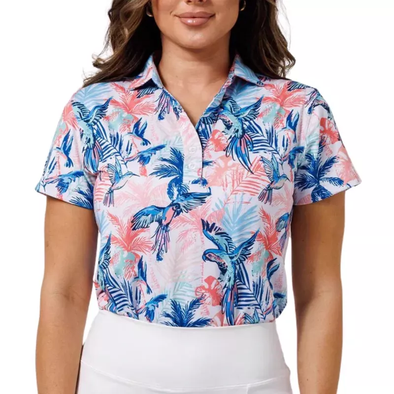 waggle-women-s-birds-paradise-polo-24 Waggle Women’s Birds of Paradise Polo 24