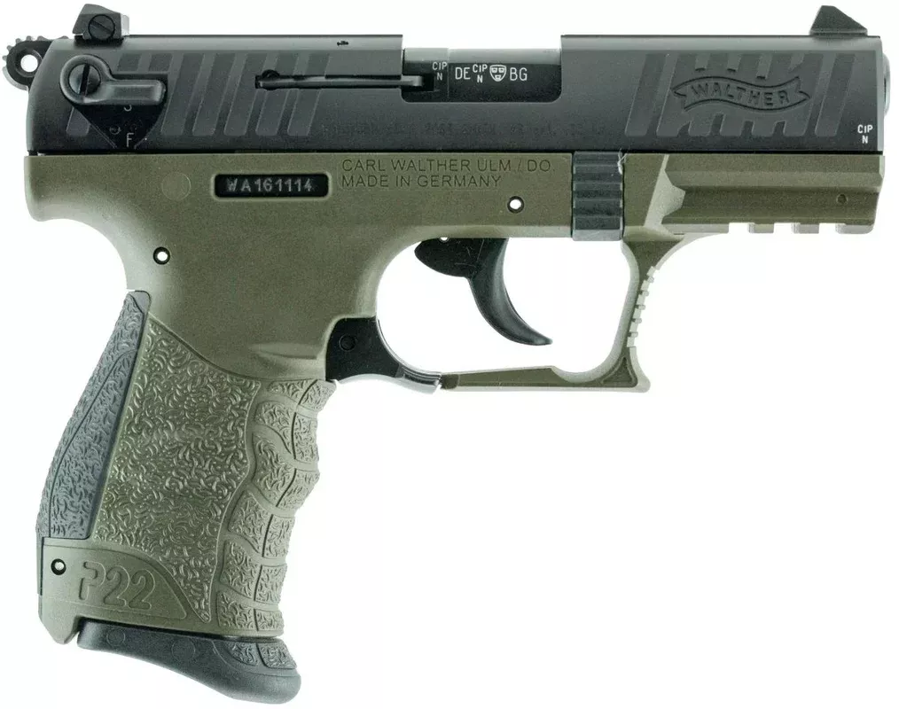 walther-p22-22-lr-olive-drab-green-semi-automatic-pistol Walther P22 .22 LR Olive Drab Green Semi-Automatic Pistol