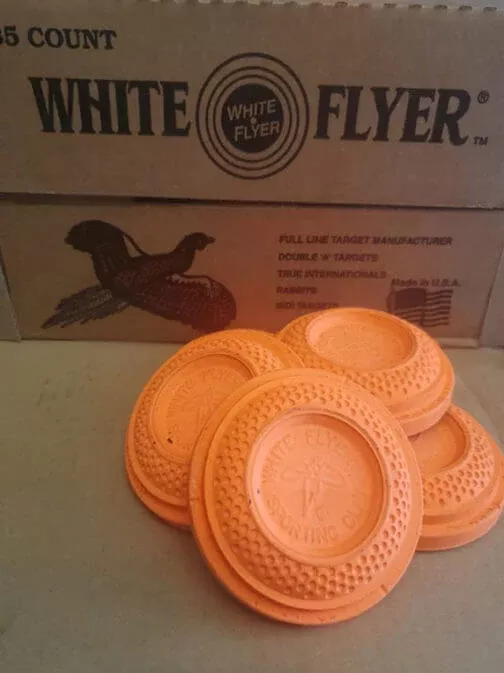 white-flyer-pheasant-orange-top-clay-targets White Flyer Pheasant Orange Top Clay Targets