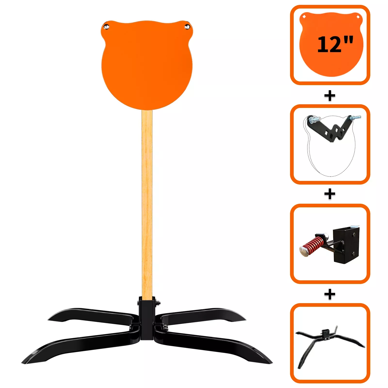 x-leg-base-stand-2x4-target-hanger-3-8-thick-12-gong X-leg Base Stand + 2X4 Target Hanger +3/8" Thick 12" Gong