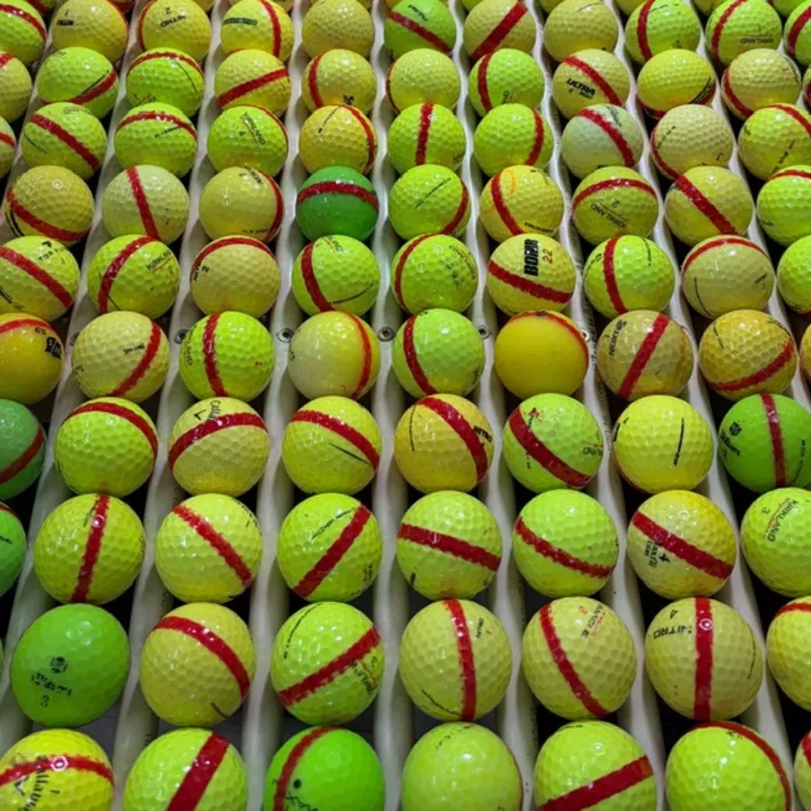 yellow-range-balls-with-red-stripe Yellow Range Balls With Red Stripe