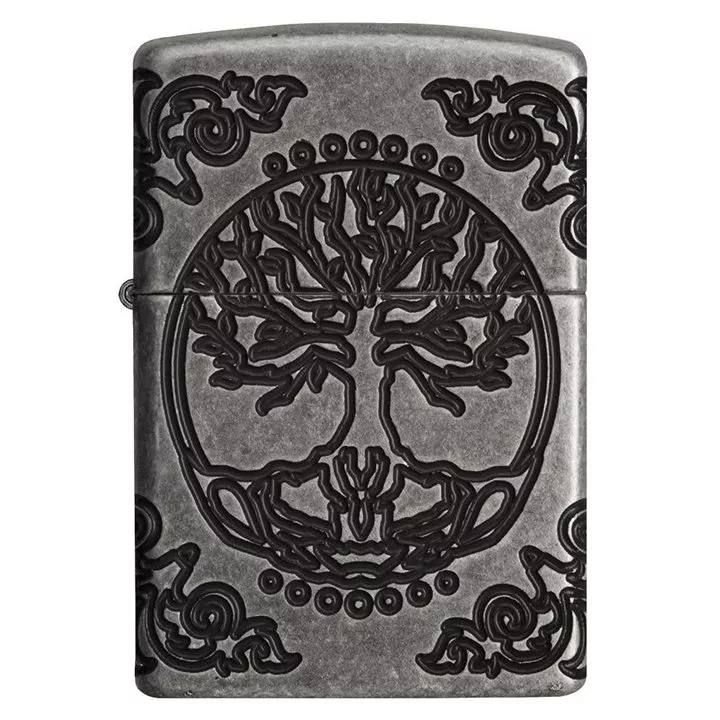 zippo-windproof-lighter-armor-tree-life Zippo Windproof Lighter Armor Tree of Life