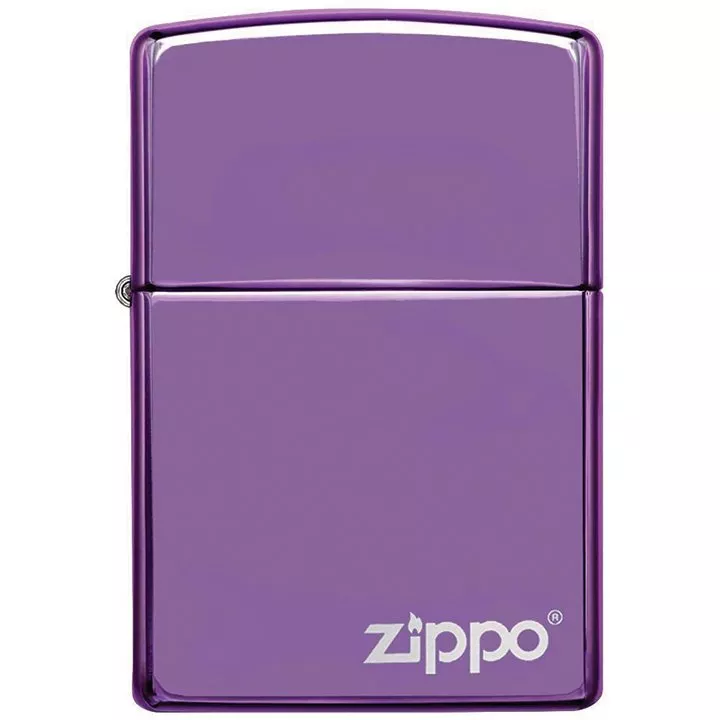 zippo-windproof-lighter-classic-high-polish-purple-zippo-logo Zippo Windproof Lighter Classic High Polish Purple Zippo Logo