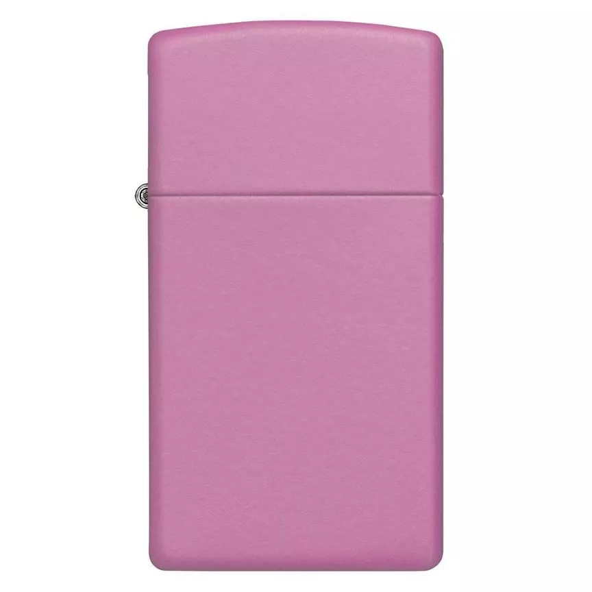 zippo-windproof-lighter-pink-matte-slim Zippo Windproof Lighter Pink Matte Slim