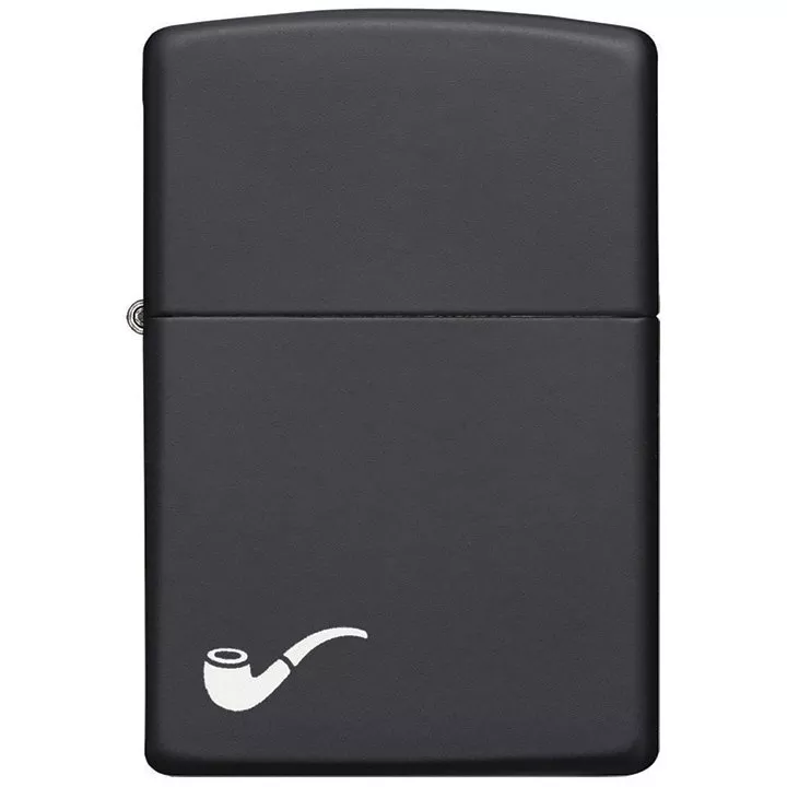 zippo-windproof-lighter-pipe-black-matte Zippo Windproof Lighter Pipe Black Matte