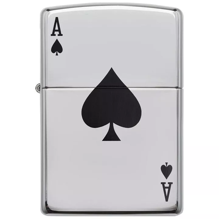 zippo-windproof-lighter-simple-spade-design-high-polish-chrome Zippo Windproof Lighter Simple Spade Design High Polish Chrome
