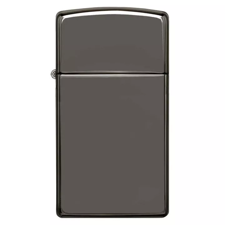 zippo-windproof-lighter-slim-case-black-ice-finish Zippo Windproof Lighter Slim Case Black Ice Finish