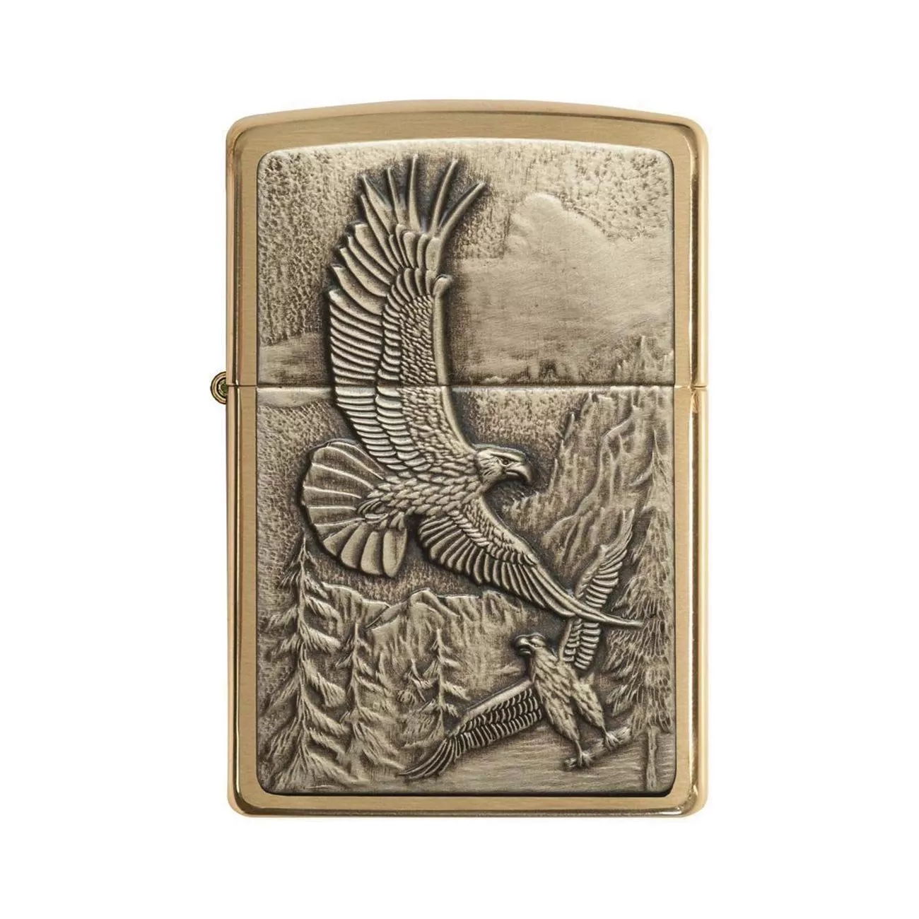 zippo-windproof-lighter-soaring-eagles-emblem Zippo Windproof Lighter Soaring Eagles Emblem