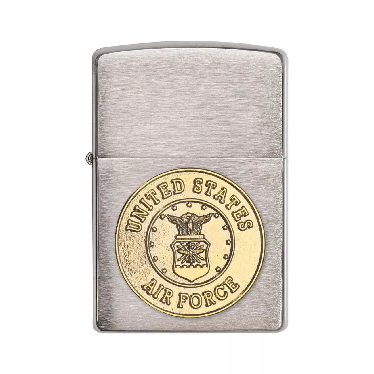 zippo-windproof-lighter-u-s-air-force-crest-emblem-brushed-chrome Zippo Windproof Lighter U.S. Air Force Crest Emblem Brushed Chrome